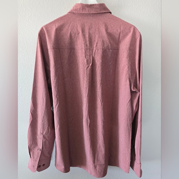 BASS OUTDOOR Men’s Medium Long Sleeve Button Down Shirt Red NWT - Picture 5 of 5